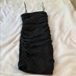 Princess Polly Ruched Black Dress